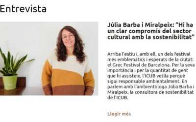 Entrevista a l’Agenda+Sostenible de l’Ajuntament de Barcelona